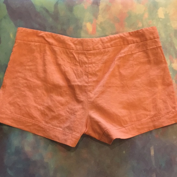 Theory peach pink linen shorts size 8 EUC - Picture 3 of 3